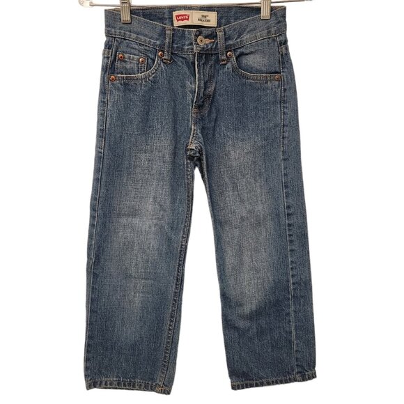 Levis‎ 550 Jeans Youth Boys 24X22 8 Reg Relaxed Fit Denim Blue EUC - Picture 1 of 8